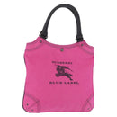 BURBERRY Blue Label Hand Bag Canvas Pink Auth 187361A-1