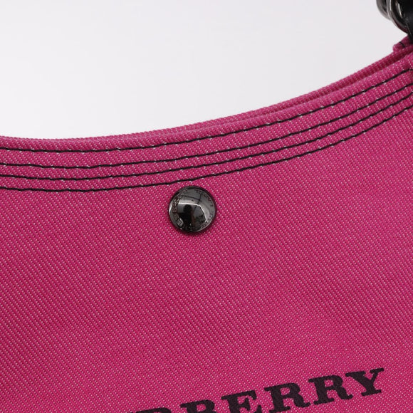 BURBERRY Blue Label Hand Bag Canvas Pink Auth 187361A
