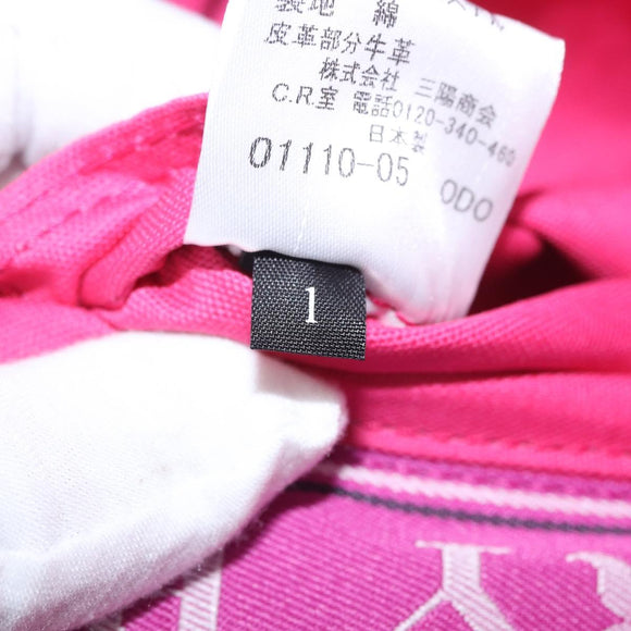 BURBERRY Blue Label Hand Bag Canvas Pink Auth 187361A