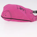 BURBERRY Blue Label Hand Bag Canvas Pink Auth 187361A-3