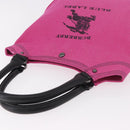BURBERRY Blue Label Hand Bag Canvas Pink Auth 187361A-6