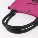 BURBERRY Blue Label Hand Bag Canvas Pink Auth 187361A-7