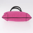 BURBERRY Blue Label Hand Bag Canvas Pink Auth 187361A-5