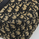 Christian Dior Trotter Canvas Mini Boston Bag Navy Gold Auth 187362A-12