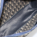 Christian Dior Trotter Canvas Mini Boston Bag Navy Gold Auth 187362A-17