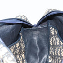 Christian Dior Trotter Canvas Mini Boston Bag Navy Gold Auth 187362A-18