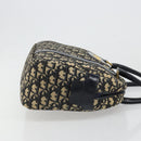 Christian Dior Trotter Canvas Mini Boston Bag Navy Gold Auth 187362A-4