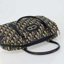 Christian Dior Trotter Canvas Mini Boston Bag Navy Gold Auth 187362A-6