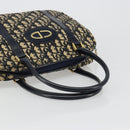 Christian Dior Trotter Canvas Mini Boston Bag Navy Gold Auth 187362A-7