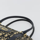 Christian Dior Trotter Canvas Mini Boston Bag Navy Gold Auth 187362A-8