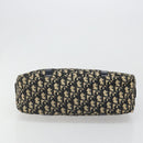 Christian Dior Trotter Canvas Mini Boston Bag Navy Gold Auth 187362A-9