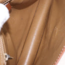 CELINE Macadam Canvas Shoulder Bag PVC Leather Beige Gold Auth 187364-11