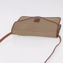 CELINE Macadam Canvas Shoulder Bag PVC Leather Beige Gold Auth 187364-6