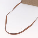 CELINE Macadam Canvas Shoulder Bag PVC Leather Beige Gold Auth 187364-7