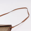 CELINE Macadam Canvas Shoulder Bag PVC Leather Beige Gold Auth 187364-8