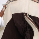 Burberrys Nova Check Tote Bag Canvas Beige Silver Auth 187365A-21