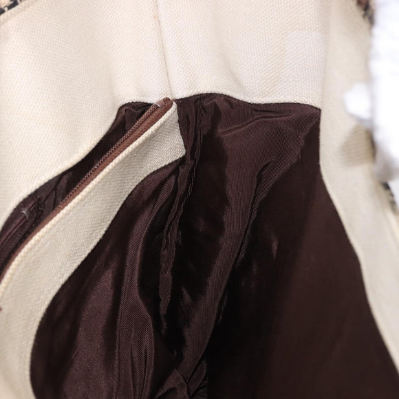 Burberrys Nova Check Tote Bag Canvas Beige Silver Auth 187365A