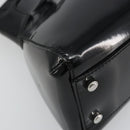 CARTIER Marcello Hand Bag Patent Leather Black Silver Auth 187367A-11