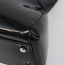 CARTIER Marcello Hand Bag Patent Leather Black Silver Auth 187367A-12