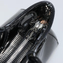 CARTIER Marcello Hand Bag Patent Leather Black Silver Auth 187367A-15