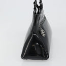 CARTIER Marcello Hand Bag Patent Leather Black Silver Auth 187367A-4