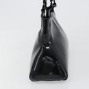 CARTIER Marcello Hand Bag Patent Leather Black Silver Auth 187367A-5