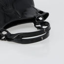 CARTIER Marcello Hand Bag Patent Leather Black Silver Auth 187367A-7