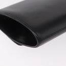 GUCCI Shoulder Bag Leather Black Gold Auth 187368-15