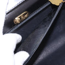 GUCCI Shoulder Bag Leather Black Gold Auth 187368-22