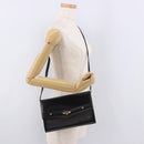 GUCCI Shoulder Bag Leather Black Gold Auth 187368-23