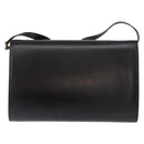 GUCCI Shoulder Bag Leather Black Gold Auth 187368-2
