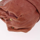Chloe Shoulder Bag Leather Pink Gold Auth 187369-15