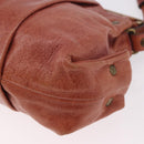 Chloe Shoulder Bag Leather Pink Gold Auth 187369-16