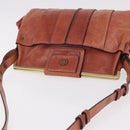 Chloe Shoulder Bag Leather Pink Gold Auth 187369-6