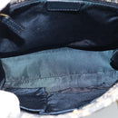 Christian Dior Trotter Canvas Hand Bag Navy Gold Auth 187370-11