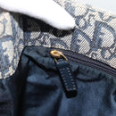 Christian Dior Trotter Canvas Hand Bag Navy Gold Auth 187370-19