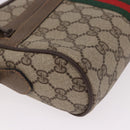 GUCCI GG Supreme Web Sherry Line Bag PVC Beige Gold 904 02 004 Auth 187372-9