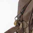 GUCCI GG Supreme Web Sherry Line Bag PVC Beige Gold 904 02 004 Auth 187372-10