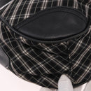 BURBERRY Nova Check Blue Label Hand Bag Canvas 2way Black Gold Auth 187373-16