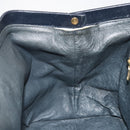 MCM Vicetos Logogram Hand Bag PVC Leather White Gold Auth 187374-20