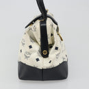 MCM Vicetos Logogram Hand Bag PVC Leather White Gold Auth 187374-4