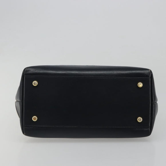 MCM Vicetos Logogram Hand Bag PVC Leather White Gold Auth 187374