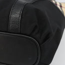 BURBERRY Nova Check Hand Bag Nylon Beige Black Silver Auth 187375A-9