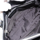 BURBERRY Nova Check Hand Bag Nylon Beige Black Silver Auth 187375A-12