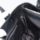 BURBERRY Nova Check Hand Bag Nylon Beige Black Silver Auth 187375A-17