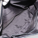 BURBERRY Nova Check Hand Bag Nylon Beige Black Silver Auth 187375A-23