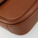 Burberrys Shoulder Bag Leather Brown Gold Auth 187376-15