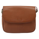 Burberrys Shoulder Bag Leather Brown Gold Auth 187376-13