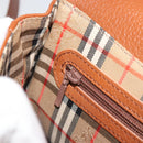 Burberrys Shoulder Bag Leather Brown Gold Auth 187376-21