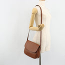 Burberrys Shoulder Bag Leather Brown Gold Auth 187376-23